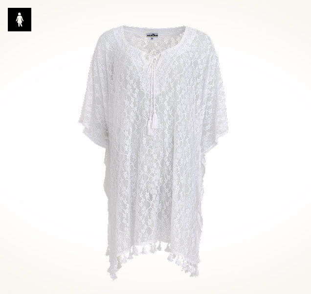Kaftan en dentelle Femme Lagon Bleu