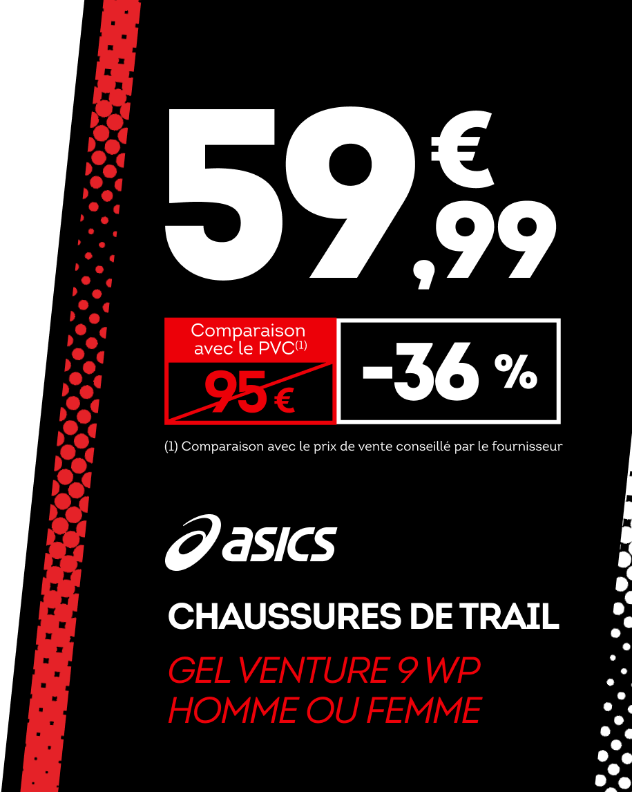 Offre les jours Sport & Style - Asics chaussures de trail -36% à 59,99€