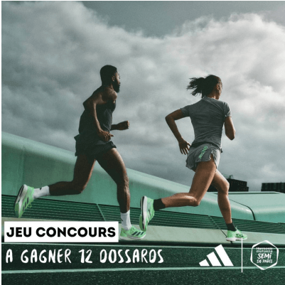 Un homme et une femme courent - Jeu concours 10 dossards à gagner